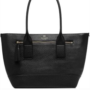 Kate Spade Black Leather Tote Bag